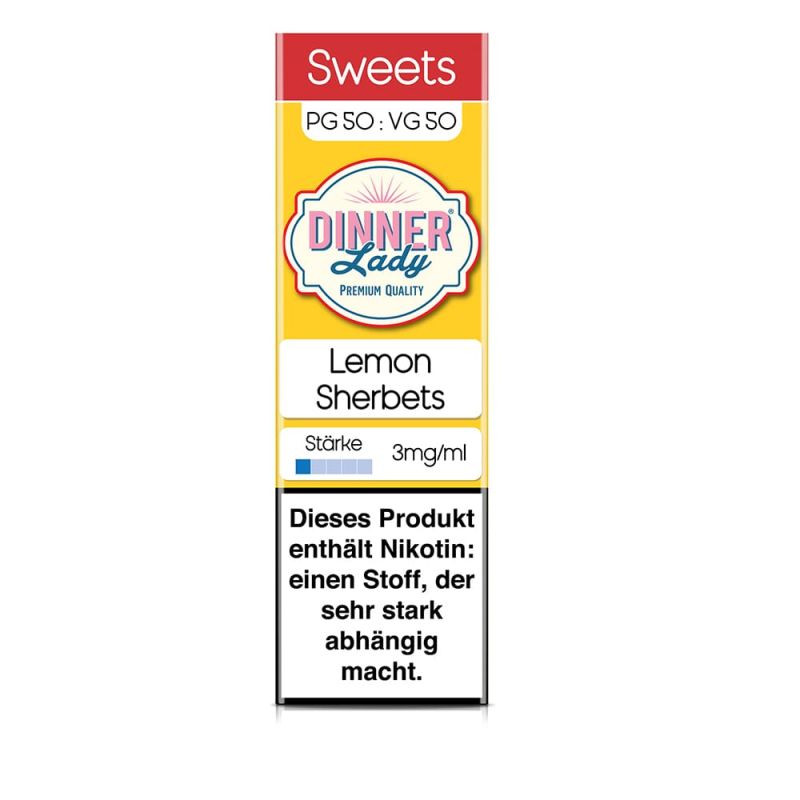 Dinner Lady Liquid - Lemon Sherbets - 50/50 10ml 3mg