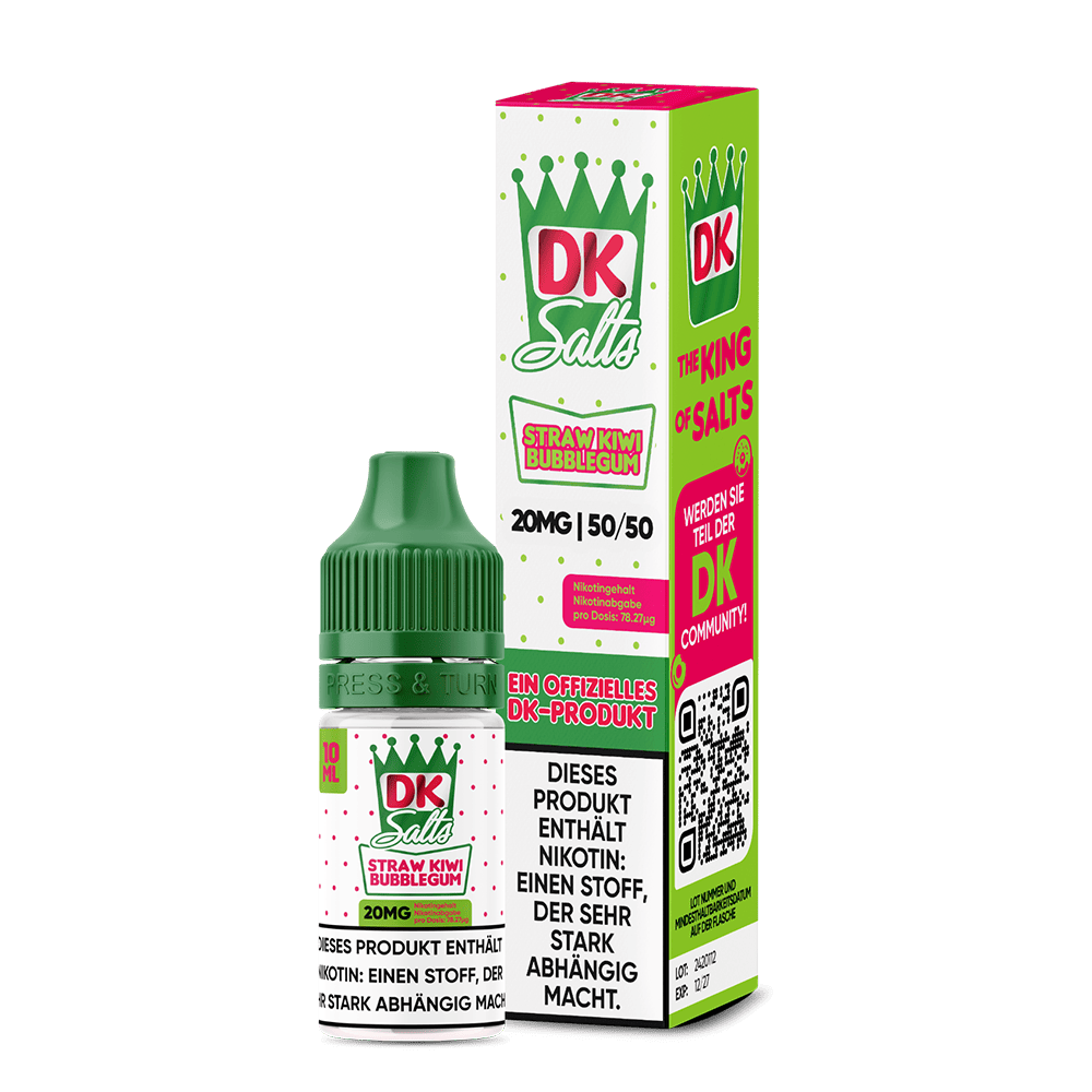 DK Salts Nikotinsalz - Straw Kiwi Bubblegum - Liquid 20mg 10ml