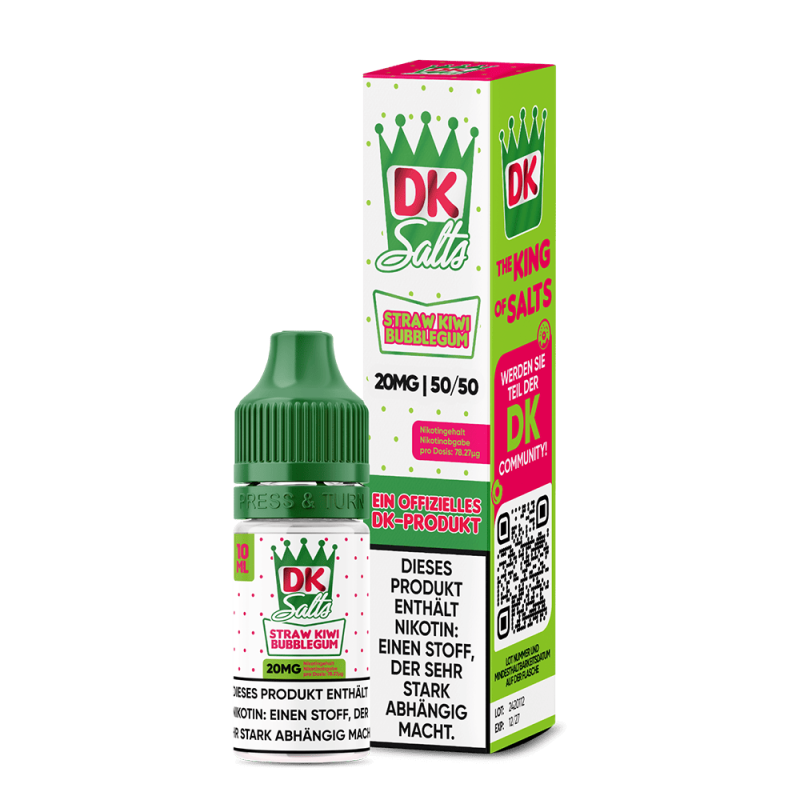 DK Salts Nikotinsalz - Straw Kiwi Bubblegum - Liquid 20mg 10ml