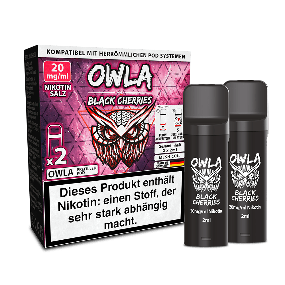 OWLA Pods – Black Cherries – 2ml (2 Stück) 20mg
