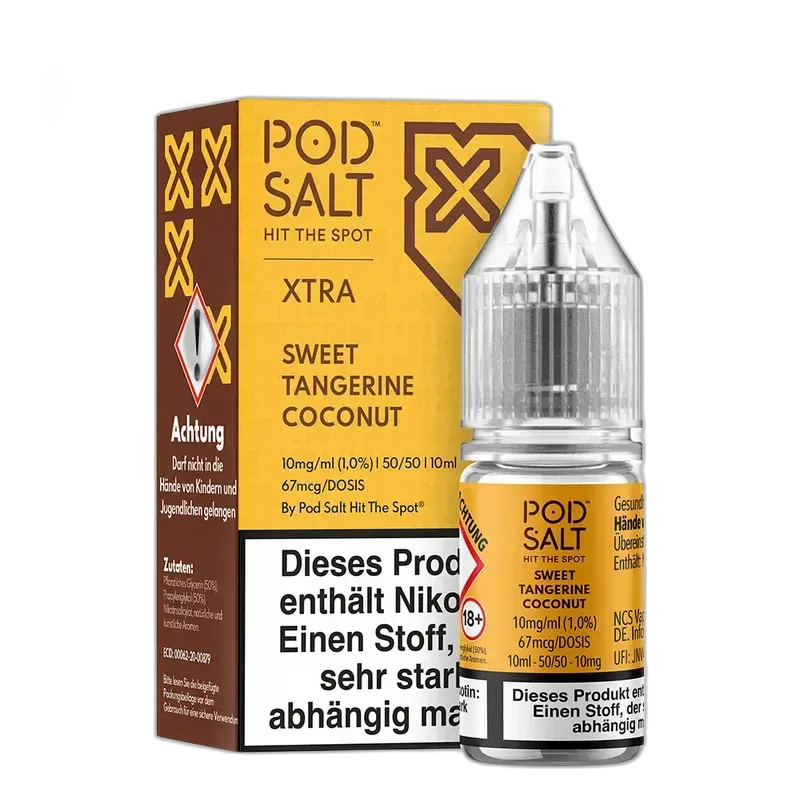 Pod Salt Xtra Nikotinsalz - Sweet Tangerine Coconut - 10ml Liquid