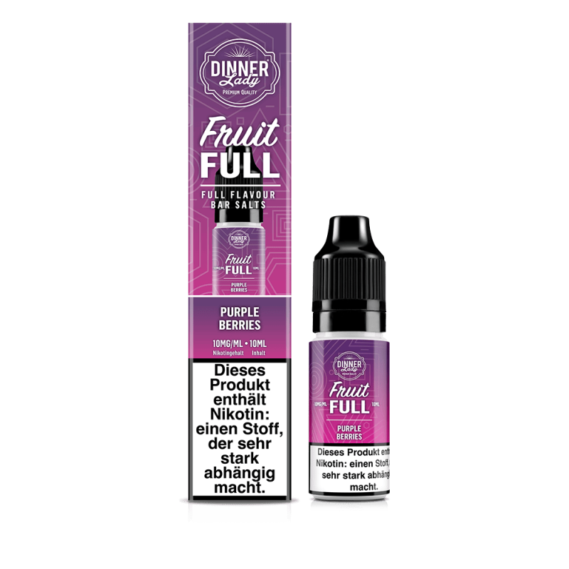 Dinner Lady Fruit Full Nikotinsalz - Purple Berries - 10ml Liquid 10mg