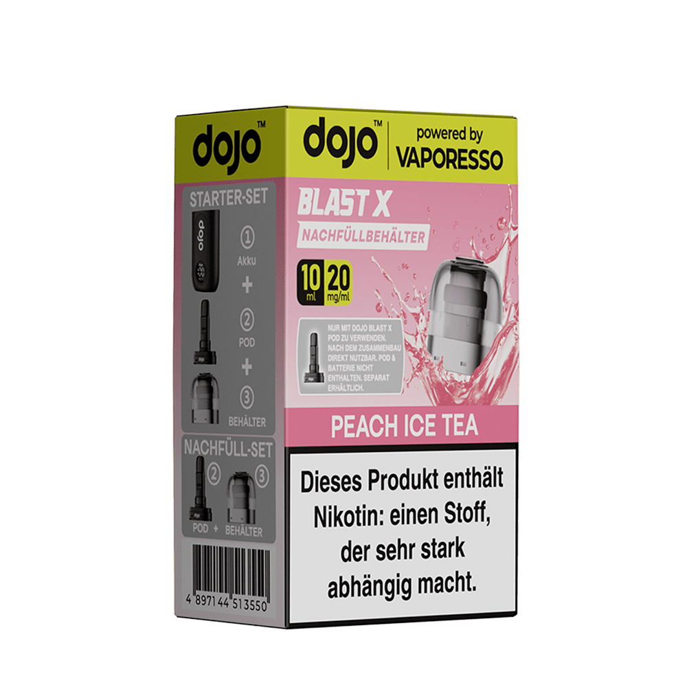 Vaporesso dojo Blast X Pods – Peach Ice Tea – 20mg – 10ml (1 Stück)