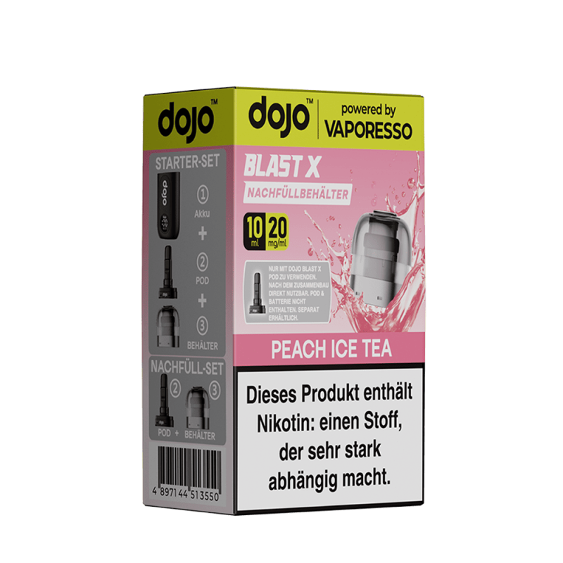 Vaporesso dojo Blast X Einweg Pod - Peach Ice Tea - 20mg Nikotinsalz 10ml