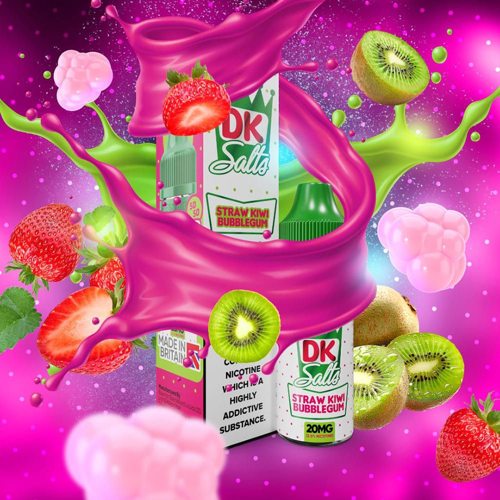 DK Salts Nikotinsalz - Straw Kiwi Bubblegum - Liquid 20mg 10ml