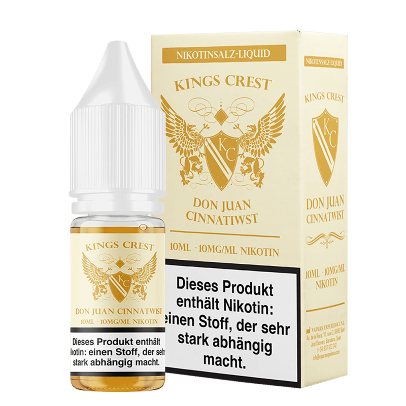 Kings Crest Nikotinsalz - Don Juan Cinnatwist - 10ml Liquid