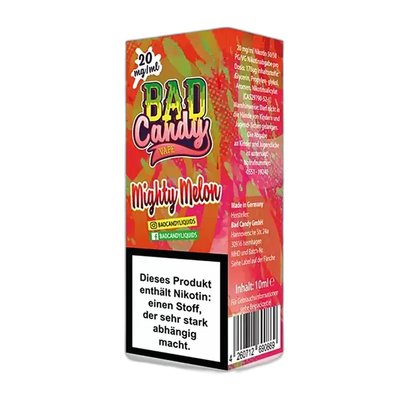 Bad Candy Nikotinsalz - Mighty Melon - 10ml Liquid