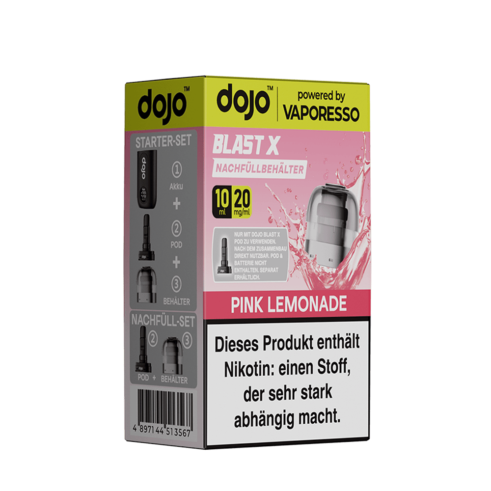 Vaporesso dojo Blast X Pods – Pink Lemonade – 20mg – 10ml (1 Stück)