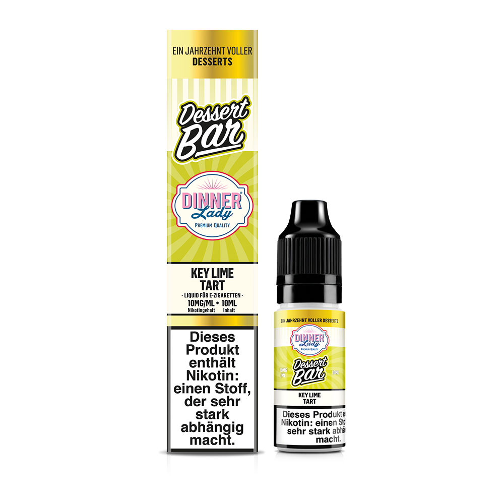 Dinner Lady Dessert Bar Nikotinsalz - Key Lime Tart - 50/50 10ml Liquid 10mg