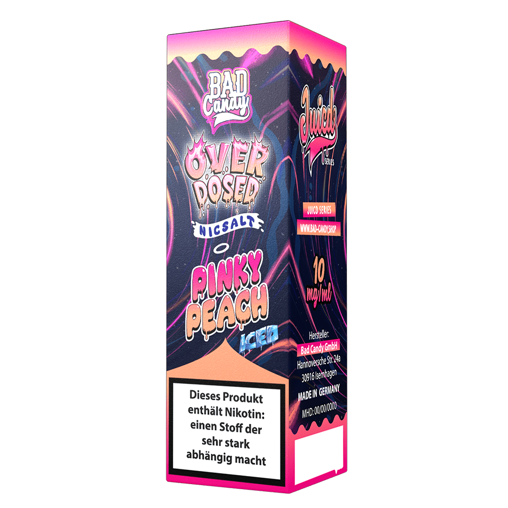 Bad Candy Nikotinsalz - Pinky Peach Iced - Overdosed 10ml Liquid