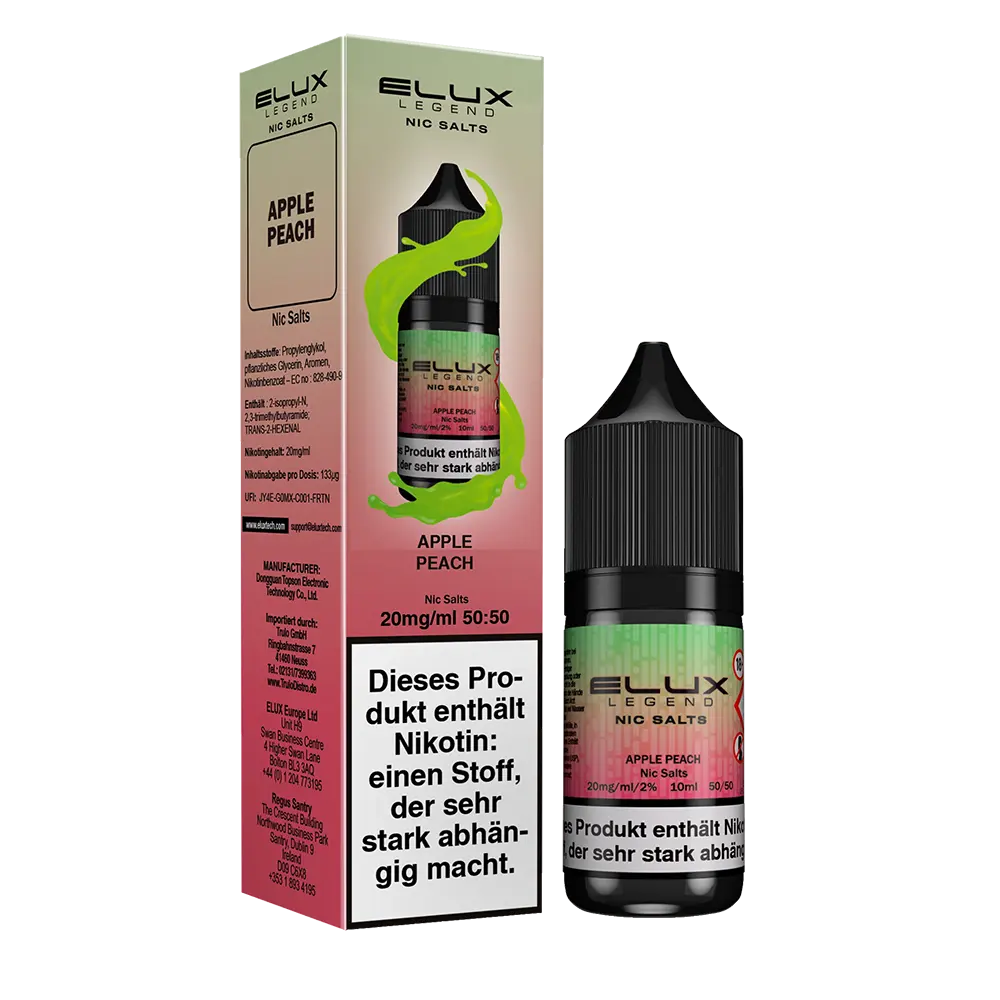 Elux Nikotinsalz - Apple Peach - Liquid 10ml