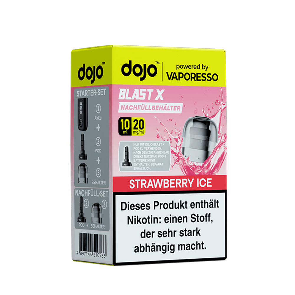 Vaporesso dojo Blast X Pods – Strawberry Ice – 20mg – 10ml (1 Stück)