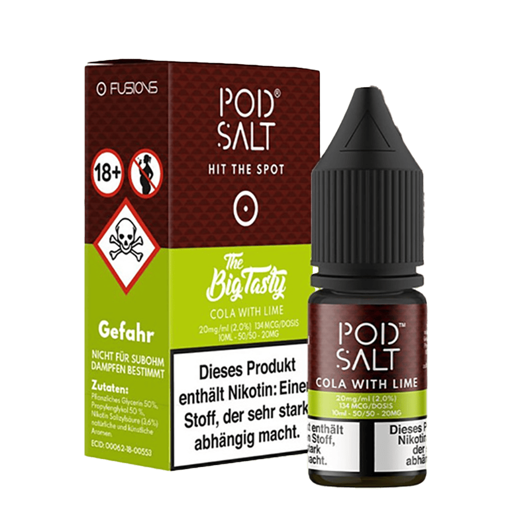 Pod Salt Fusion - Cola with Lime - 10ml Liquid Nikotinsalz 20mg