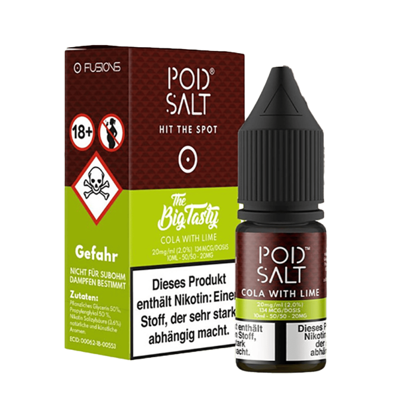 Pod Salt Fusion - Cola with Lime - 10ml Liquid 20mg Nikotinsalz