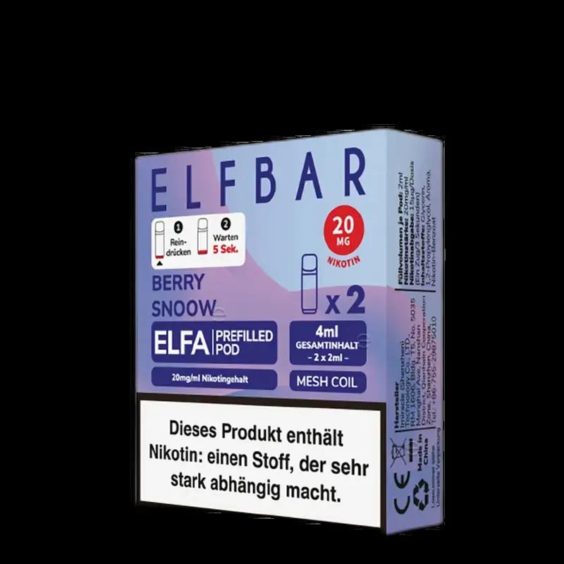 2x Elfbar Elfa Einweg Pod - Blueberry Snoow (Berry Snoow) - 20mg Nikotinsalz 2ml