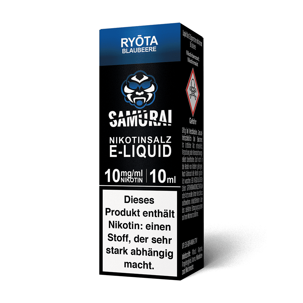 Samurai Nikotinsalz - Ryota Blaubeere - Liquid 10ml 10mg