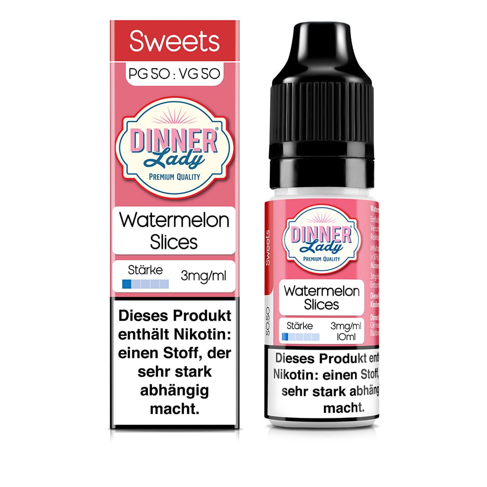 Dinner Lady Sweets Liquid - Watermelon Slices - 50/50 10ml 3mg