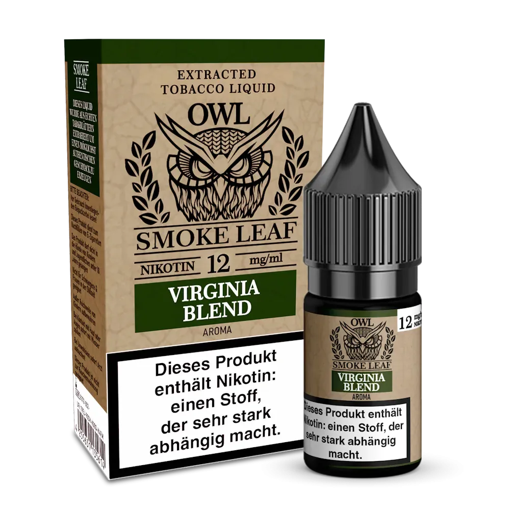 OWL Smoke Leaf Liquid - Virginia Blend Tobacco - 10ml 12mg