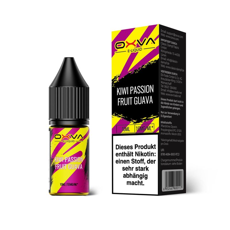 OXVA E-Liquid Nikotinsalz - Kiwi Passion Fruit Guava - 10ml Liquid