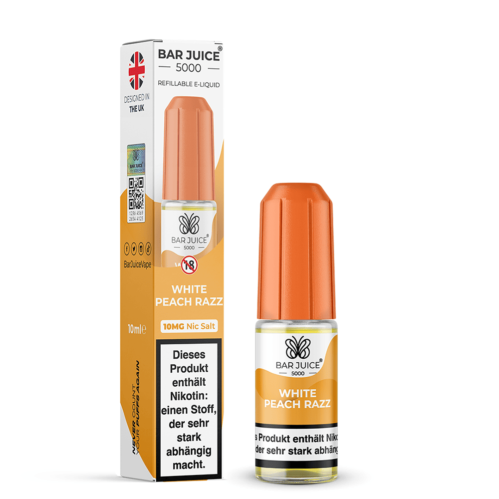 Bar Juice 5000 Nikotinsalz - White Peach Razz - Liquid 10ml 10mg