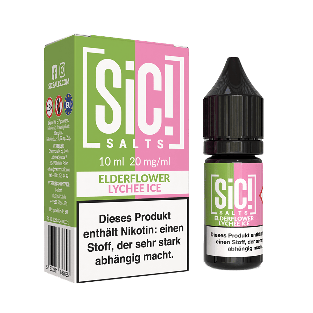SIC Nikotinsalz - Elderflower Lychee Ice -10ml Liquid 20mg