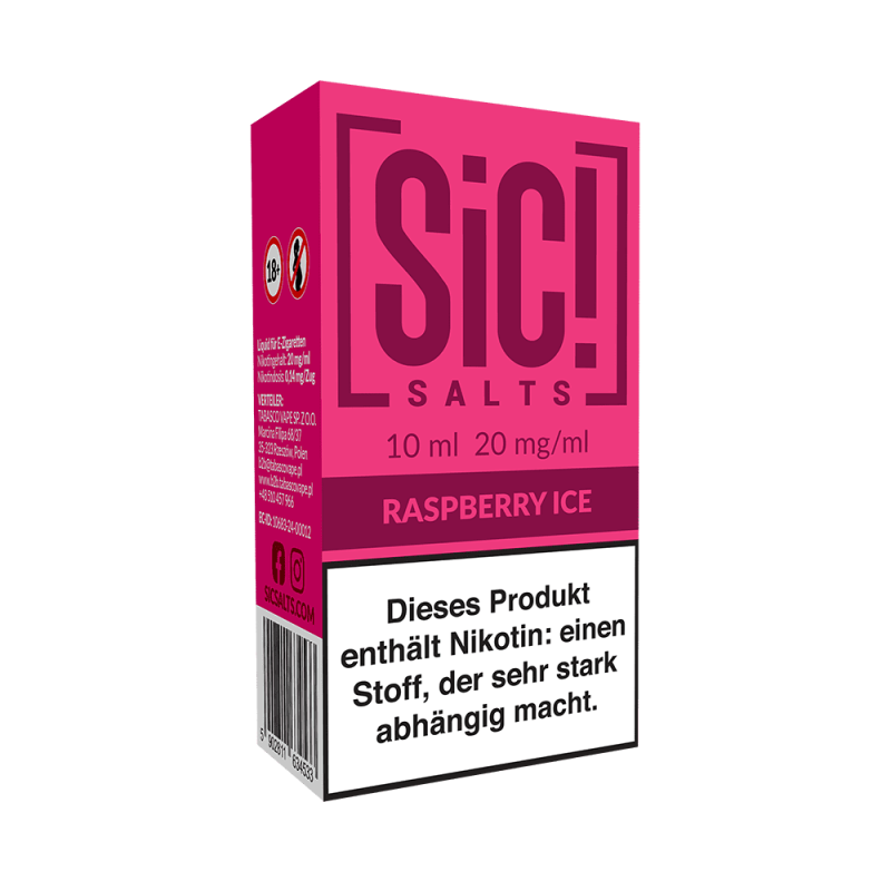 SIC Nikotinsalz - Raspberry Ice -10ml Liquid 20mg
