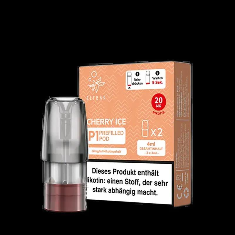 2x Elfbar Mate 500 Einweg P1 Pod - Cherry Ice - 20mg Nikotinsalz 2ml