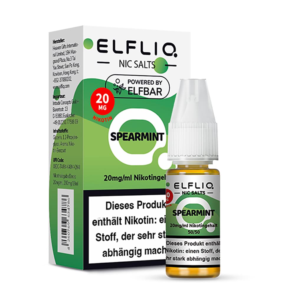 Elfliq by Elfbar Nikotinsalz - Spearmint - Liquid 10ml 10mg