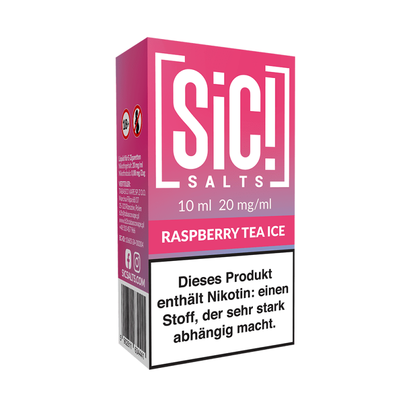 SIC Nikotinsalz - Raspberry Tea Ice -10ml Liquid 20mg