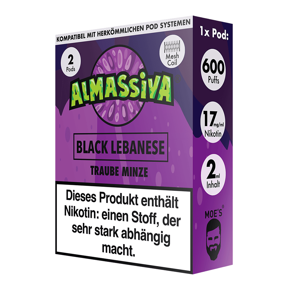 Al Massiva Pods – Black Lebanese – 17mg – 2ml (2 Stück)