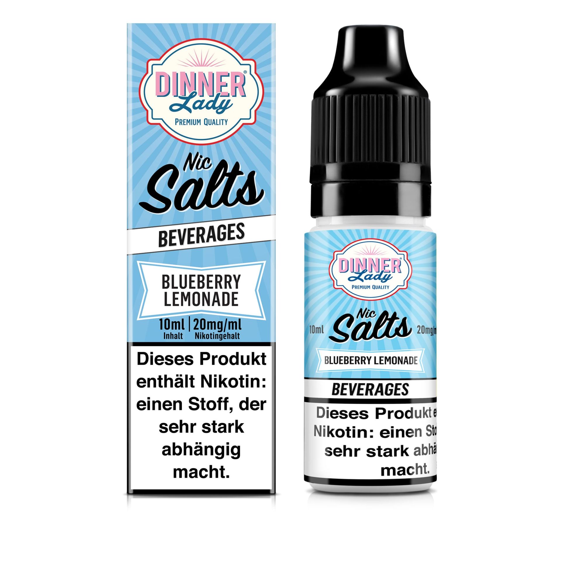 Dinner Lady Nikotinsalz - Blueberry Lemonade - 50/50 10ml Liquid 20mg