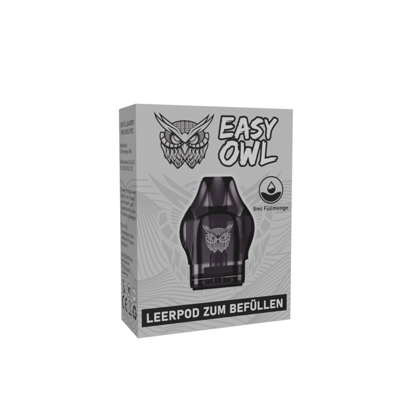 Easy OWL Refilled Pod, E-Zigaretten Pod, Leerpod, 5ml Füllmenge, Eule Logo, Befüllbares Pod-System