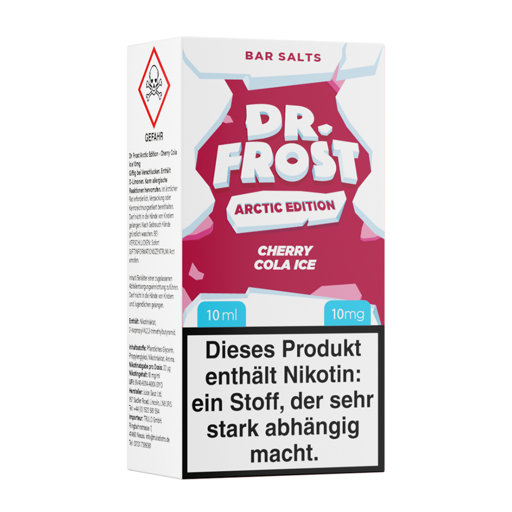 Dr. Frost Nikotinsalz - Cherry Cola Ice - Liquid 10ml Flasche 10mg