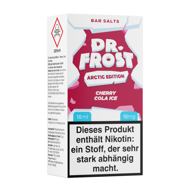 Dr. Frost Nikotinsalz - Cherry Cola Ice - Liquid 10ml Flasche 10mg