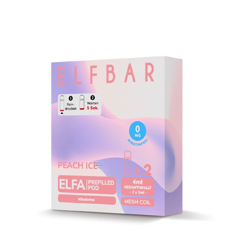 2x Elfbar Elfa Einweg Pod - Peach Ice (Juicy Peach)