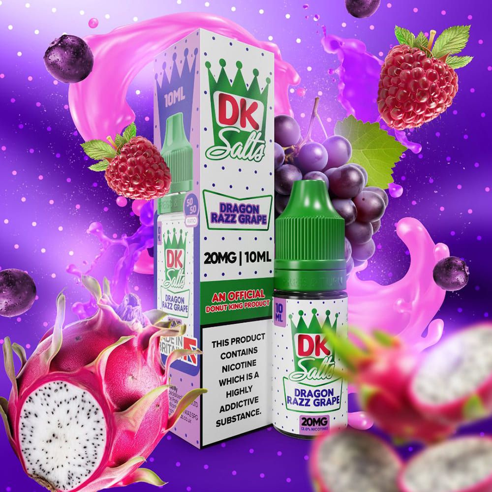 DK Salts Nikotinsalz - Dragon Razz Grape - Liquid 10ml 20mg