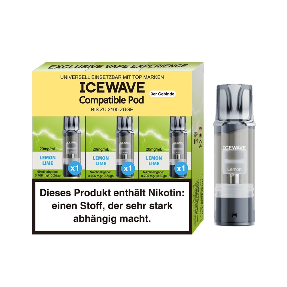 Icewave Pods – Lemon Lime – 20mg – 2ml (3 Stück)