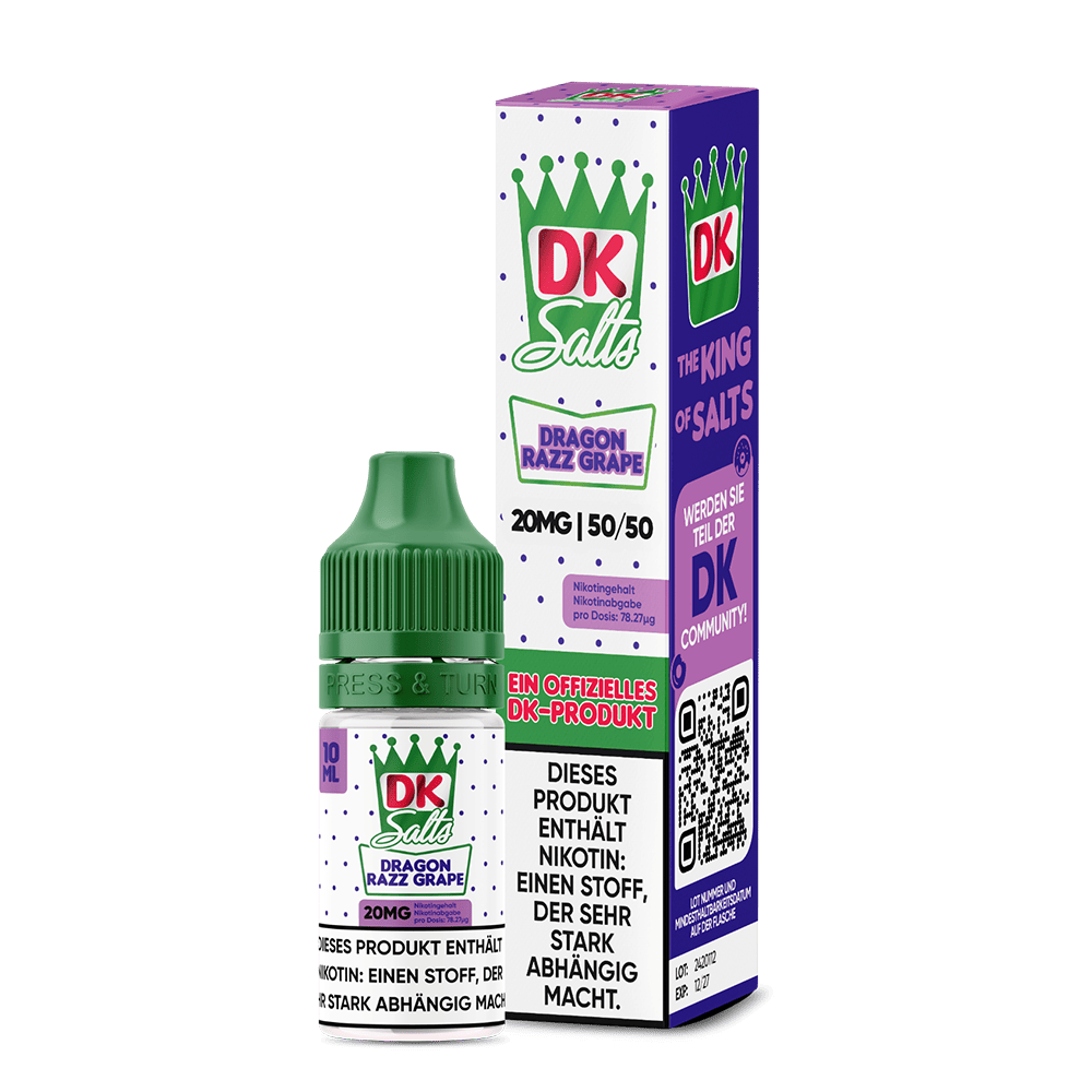 DK Salts Nikotinsalz - Dragon Razz Grape - Liquid 10ml 20mg