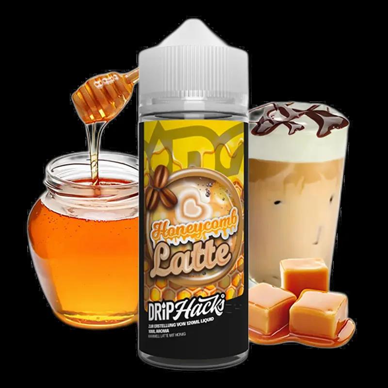 Drip Hacks Longfill - Honeycomb Latte - 10ml Aroma in 120ml Flasche