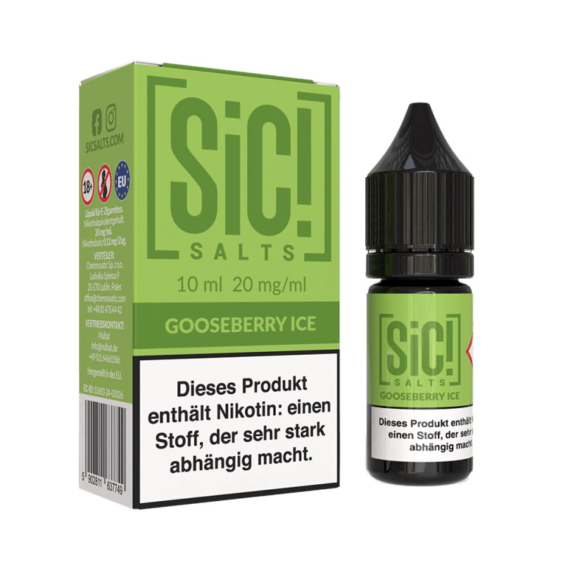 SIC Nikotinsalz - Gooseberry Ice -10ml Liquid 20mg
