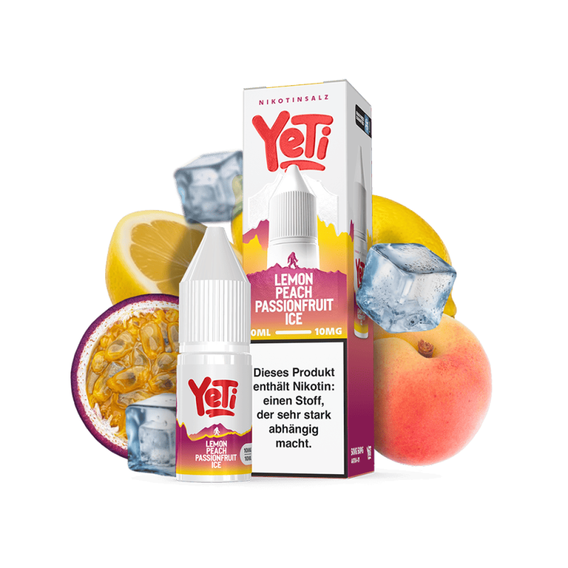 Yeti Summit Nikotinsalz - Lemon Peach Passionsfruit Ice - Overdosed 10ml Liquid 10mg