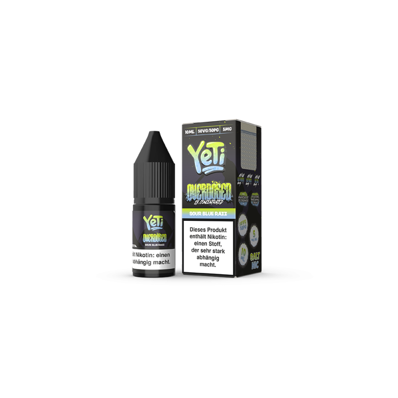 Yeti Nikotinsalz - Sour Blue Razz - Overdosed 10ml Liquid 5mg