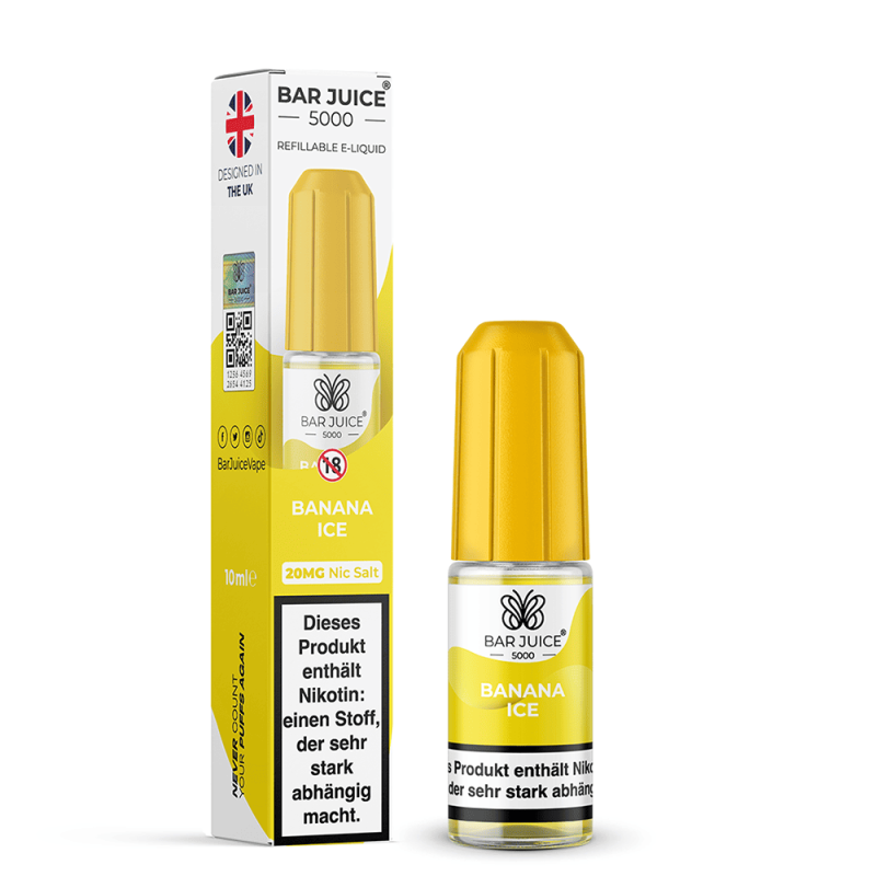 Bar Juice 5000 Nikotinsalz - Banana Ice - Liquid 20mg 10ml