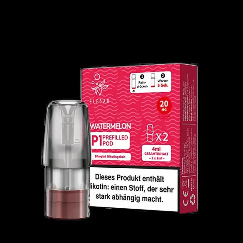 2x Elfbar Mate 500 Einweg P1 Pod - Watermelon - 20mg Nikotinsalz 2ml