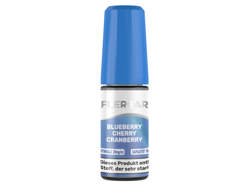 Flerbar Nikotinsalz Liquid 10ml Blueberry Cherry Cranberry 20mg