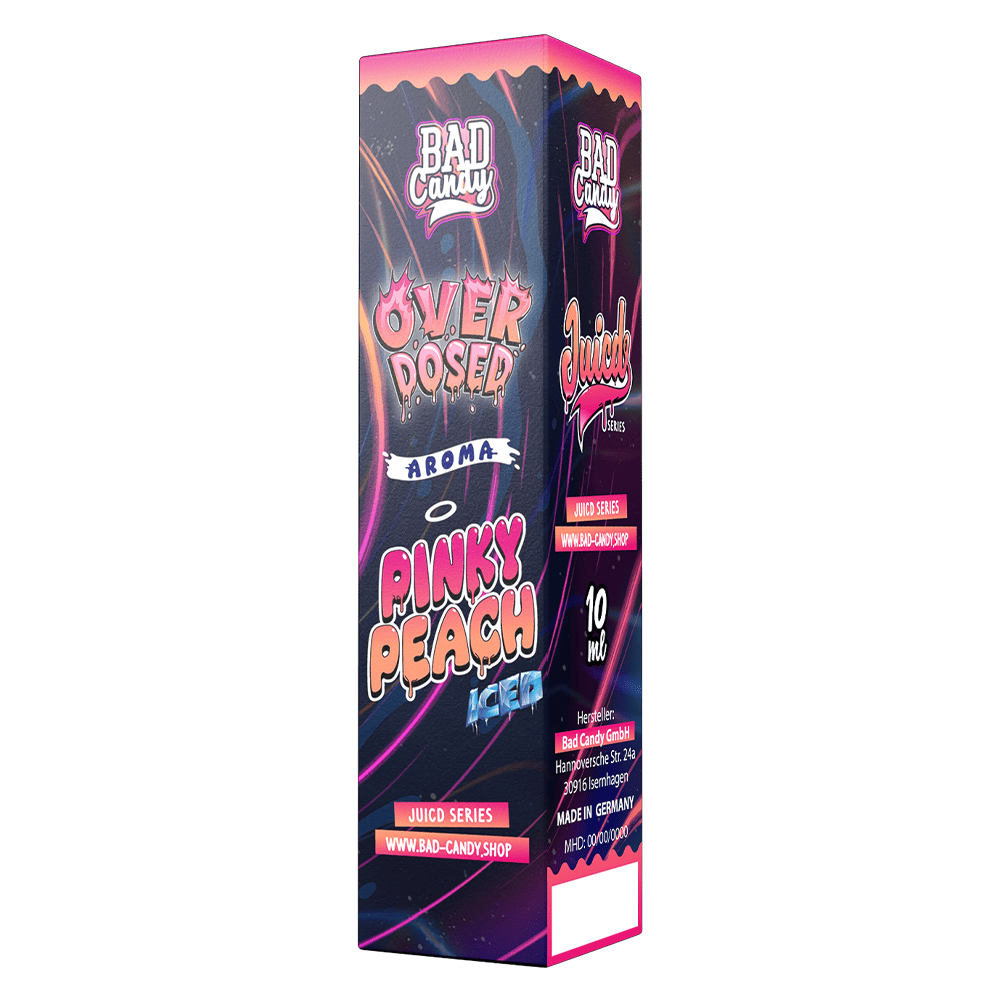 Bad Candy Longfill - Pinky Peach Iced - Overdosed 10ml Aroma in 60 ml Flasche