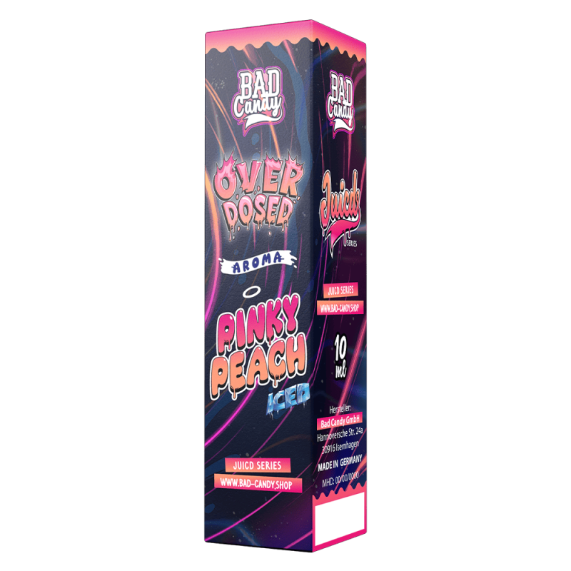 Bad Candy Longfill - Pinky Peach Iced - Overdosed 10ml Aroma in 60 ml Flasche