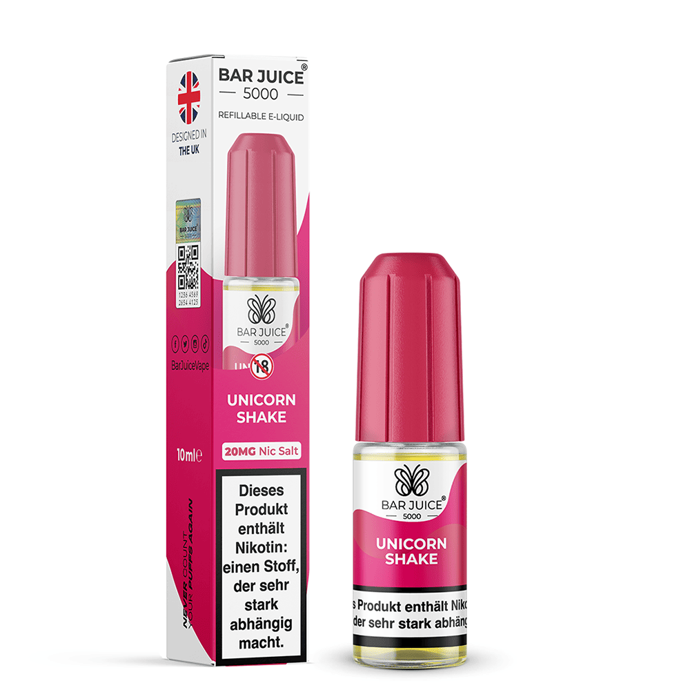 Bar Juice 5000 Nikotinsalz - Unicorn Shake - Liquid 10ml 20mg