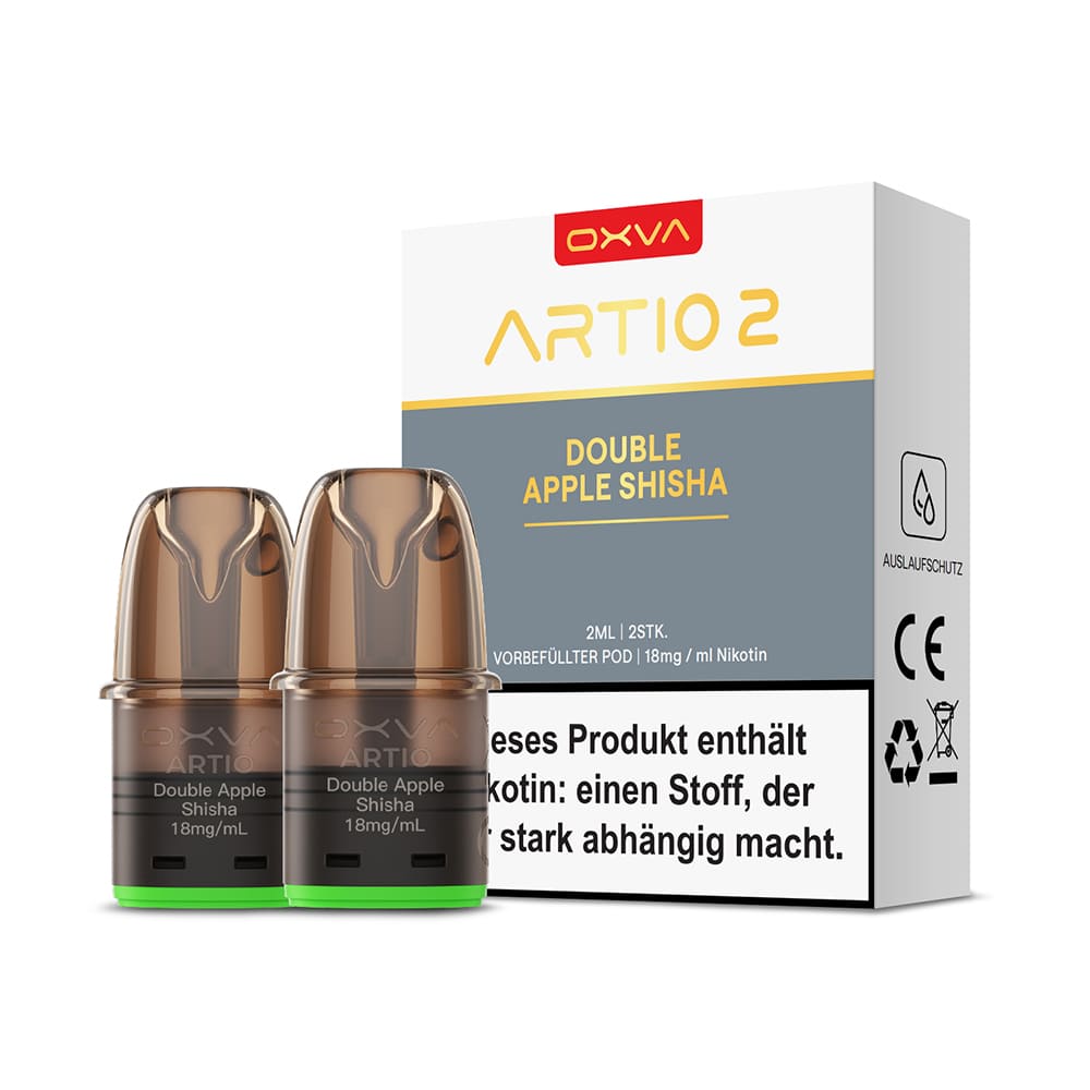 Oxva ARTIO 2 Pods – Double Apple Shisha – 18mg – 2ml (2 Stück)