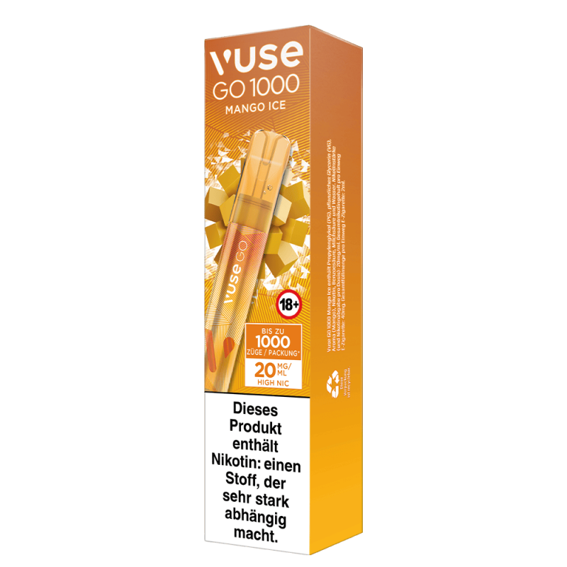 Vuse GO 1000 Mango Ice 20mg Einweg E-Zigarette